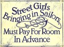 STREET GIRLS PORCELAIN COATED SIGN