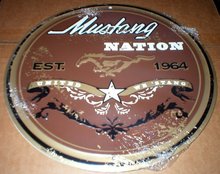 MUSTANG NATION TIN SIGN METAL ADV AD SIGNS M