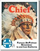 SANTA FE - THE CHIEF - SIGN RETRO METAL ADV SIGNS