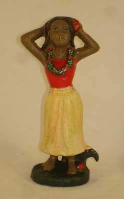 HULA GIRL BOTTLE OPENER CAST IRON A