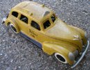 TAXI YELLOW CAR CAST IRON IRONWARE DECOR T