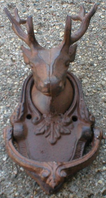 DEERHEAD DOOR KNOCKER CAST IRON
