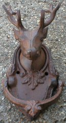 DEERHEAD DOOR KNOCKER CAST IRON
