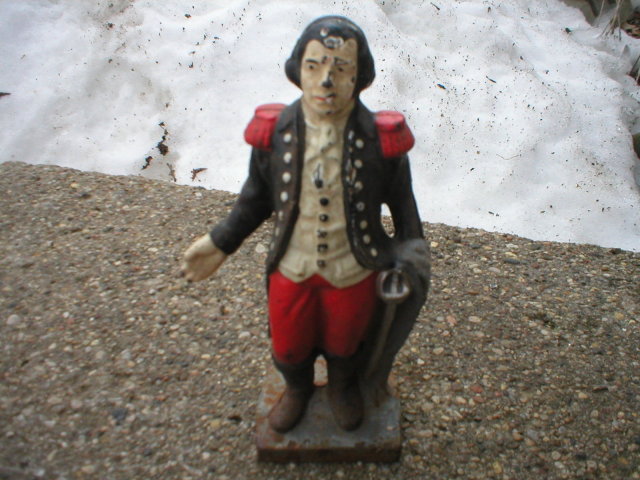 OLD GEORGE WASHINGTON CAST IRON BANK STATUE G