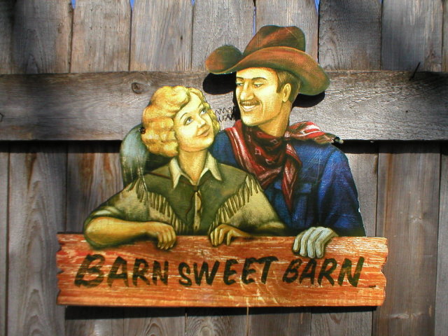 BARN SWEET BARN SIGN WALL PLAQUE WESTERN COWBOY COWGIRL SIGN
