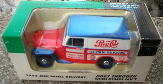 PEPSI 1:25 SCALE DIECAST 1955 JEEP PANEL DELIVERY