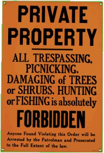 PRIVATE PROPERTY PORCELAIN COAT SIGN METAL ADV SIGNS J