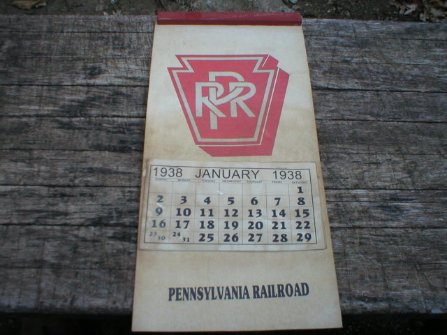 PENNSYVANIA RAILROAD CALENDER 1938