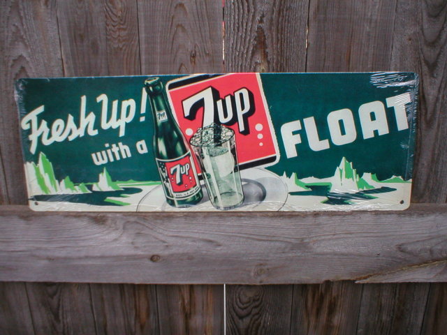 SEVEN UP FLOAT TIN ADV RETRO SIGN