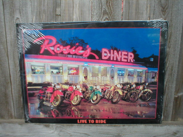 ROSIE'S DINER LIVE TO RIDE TIN SIGN