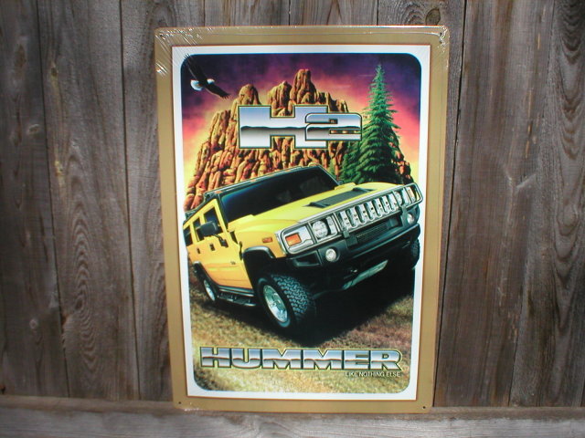 HUMMER YELLOW TIN SIGN