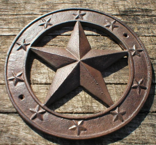 STAR WALL PLAQUE CAST IRON