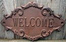WELCOME SIGN CAST IRON