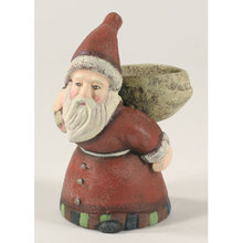 SANTA CLAUS CANDLE VOTIVE CAST IRON IRONWARE DECOR
