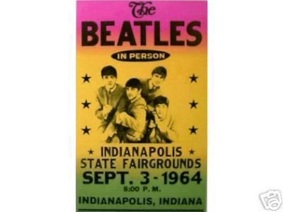 BEATLES 1964 INDIANAPOLIS CONCERT POSTER