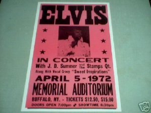 ELVIS 1972 CONCERT POSTER PRINT ADV AD PICTURE E