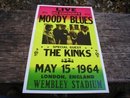 MOODY BLUES THE KINKS POSTER PRINT ADV AD PICTURE K