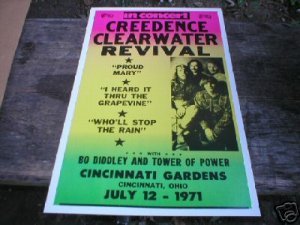CREEDENCE CLEARWATER REVIVAL CONCERT POSTER PRINT