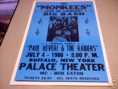 MONKEES CONCERT 1966 ADV POSTER PICTURE PRINT M