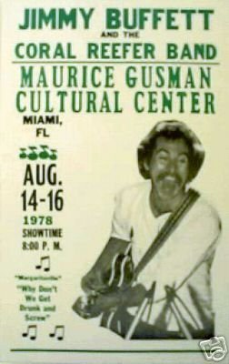 JIMMY BUFFET 1978 DECORATIVE CONCERT POSTER AD PRINT B
