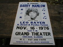 BARRY MANILOW CONCERT POSTER SIGN ADV AD PICTURE M