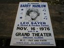 BARRY MANILOW CONCERT POSTER SIGN ADV AD PICTURE M