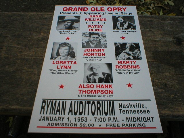 GRAND OLE OPRY CONCERT POSTER PRINT PICTURE O
