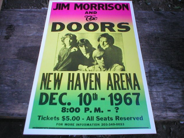 JIM MORRISON 1967 LIVE MUSIC CONCERT POSTER M