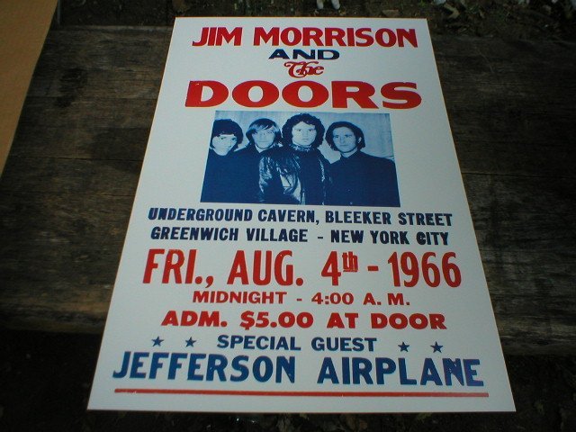 JIM MORRISON 1966 LIVE MUSIC CONCERT POSTER PRINT M
