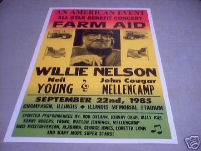 WILLIE NELSON 1985 CONCERT POSTER PRINT ADV AD PICTURE