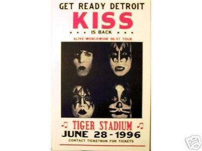 KISS CONCERT POSTER 1996 DETROIT PRINT PICTURE K
