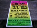 JAMES TAYLOR 1974 RETRO CONCERT POSTER SIGN PRINT T