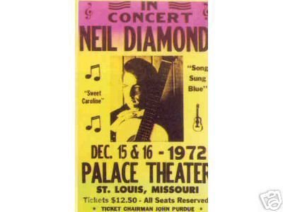 NEIL DIAMOND CONCERT ADV POSTER PRINT AD PICTURE N