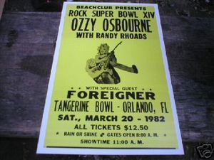 OZZY OSBOURNE FOREIGNER CONCERT POSTER PIC PRINT O