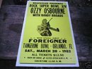 OZZY OSBOURNE FOREIGNER CONCERT POSTER PIC PRINT O