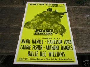 THE EMPIRE STRIKES BACK POSTER PIC PRINT ADV AD SIGN E