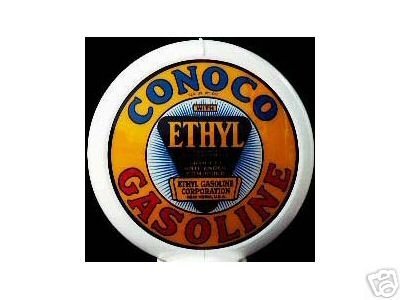 CONOCO ETHYL GAS PUMP GLOBE SIGN C