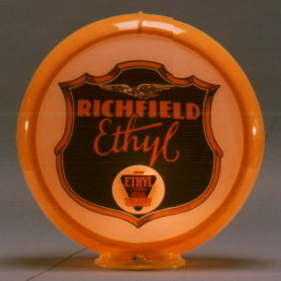 RICHFIELD ETHYL GAS PUMP GLOBE SIGN R