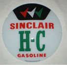 SINCLAIR H-C GASOLINE GAS PUMP GLOBE SIGN P