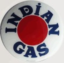 INDIAN GAS GAS PUMP GLOBE SIGN