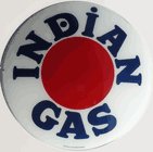 INDIAN GAS GAS PUMP GLOBE SIGN