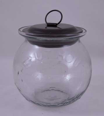 THE NUTHOUSE GLASS PEANUT JAR UNIQUE DECOR