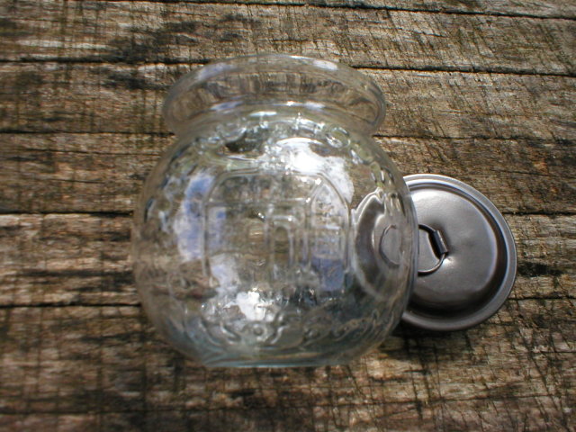 THE NUTHOUSE GLASS PEANUT JAR UNIQUE DECOR