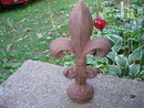 FLEUR-DE-LIS LARGE RUSTIC CAST IRON DECOR