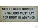 STREET GIRLS SIGN VIRGINIA BEACH