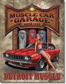 MUSCLE CAR GARAGE RETRO TIN SIGN