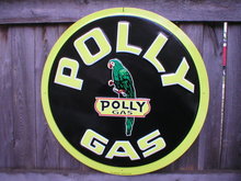 POLLY GAS TIN SIGN 24