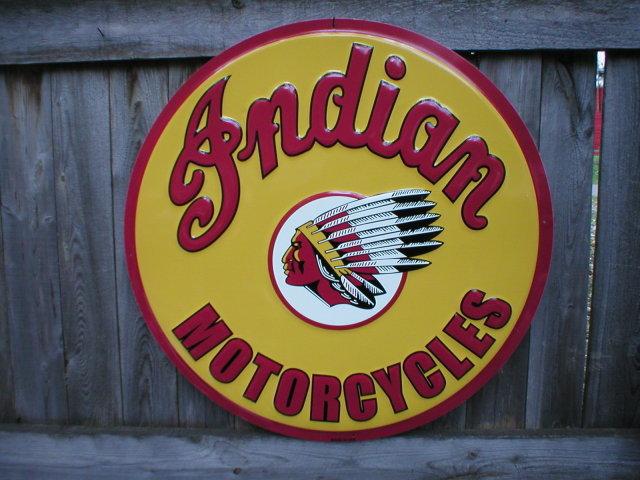 INDIAN MOTORCYCLES TIN SIGN 24