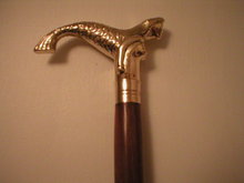 MERMAID WALKING STICK POLISHED BRASS CANE