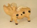 PINK FLYING PIG BLACK SPOTS CAST IRON